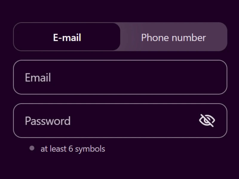 Spinpin login credentials form