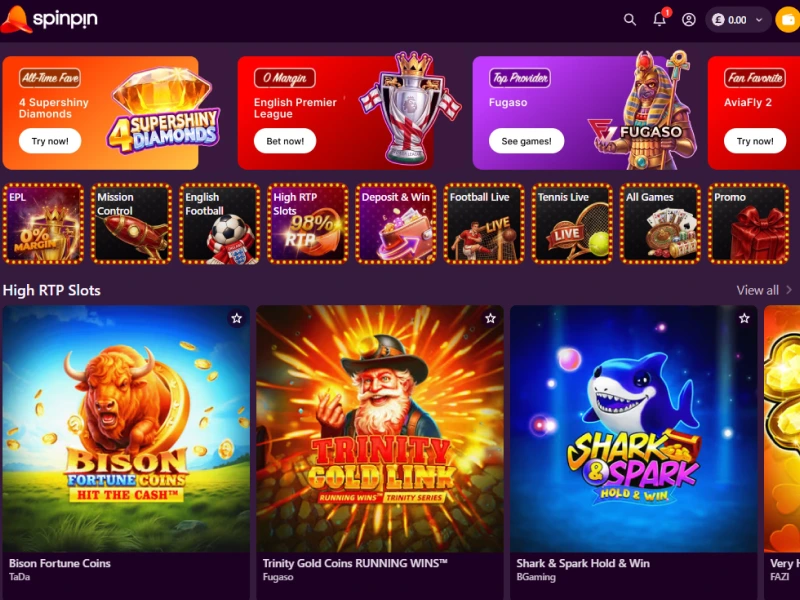 Spinpin UK official website